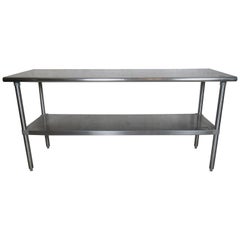 Long Industrial Metal Kitchen Table