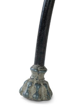 Long Iron Console Table with Bluestone Top