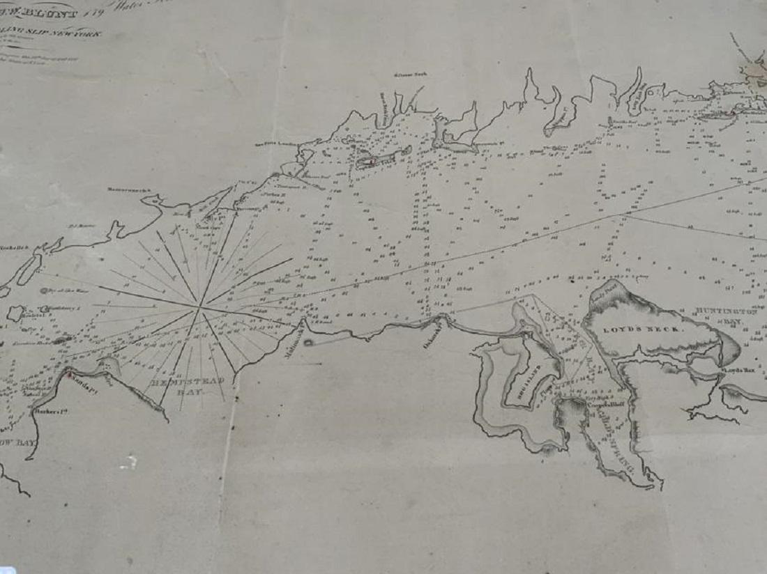 Long Island-Karte von 1828 im Angebot 1