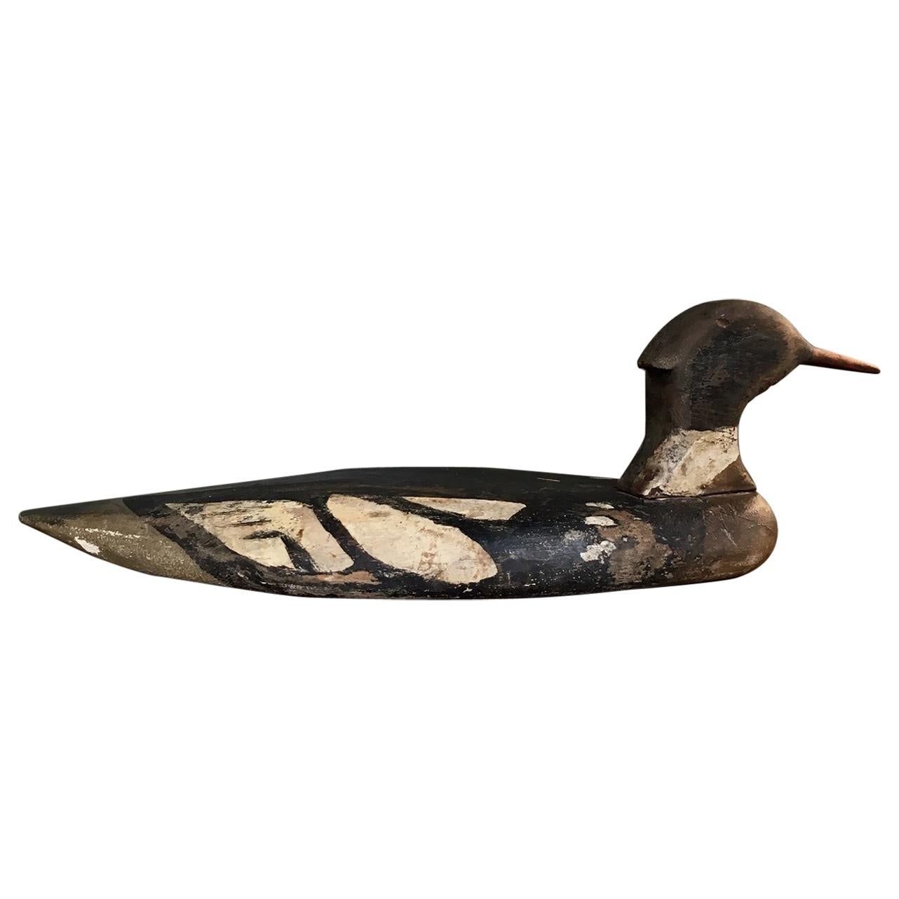 Long Island Merganser Drake Decoy, circa 1910