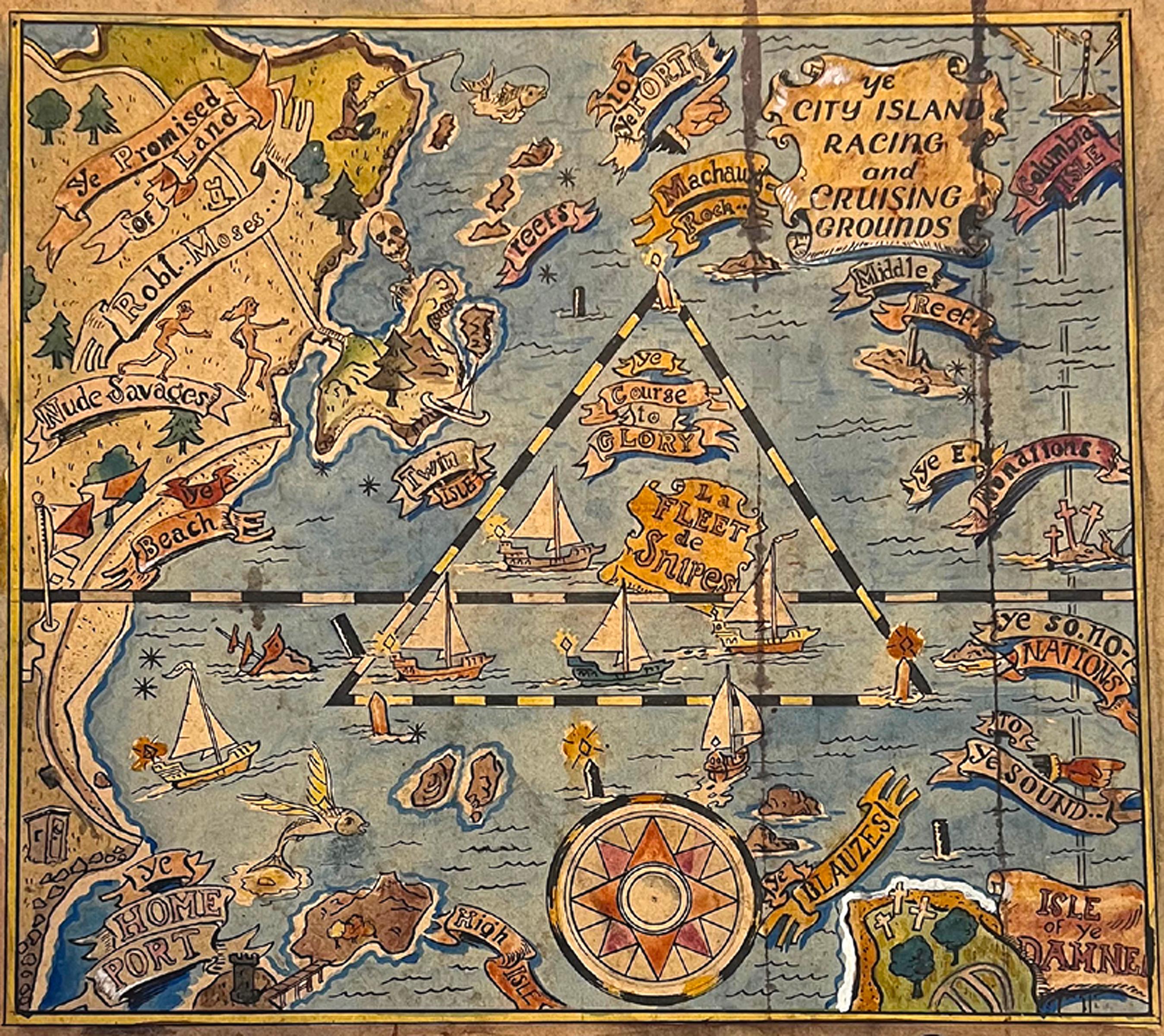 „Long Island Sailing Grounds“ Aquarell von Cappy Hjalmar Amundson im Angebot 6