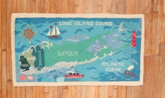 Long Island Vintage American Hooked Rug