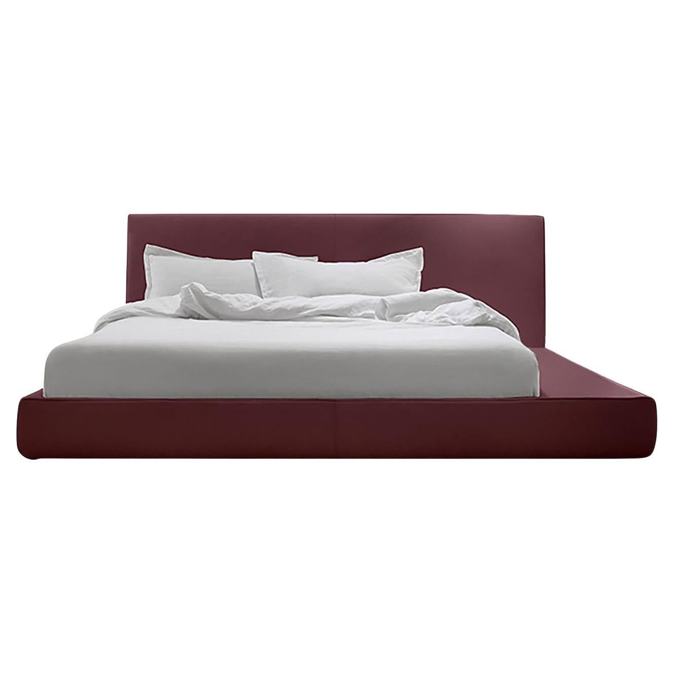 Long Island Wine-Red Double Bed For Sale