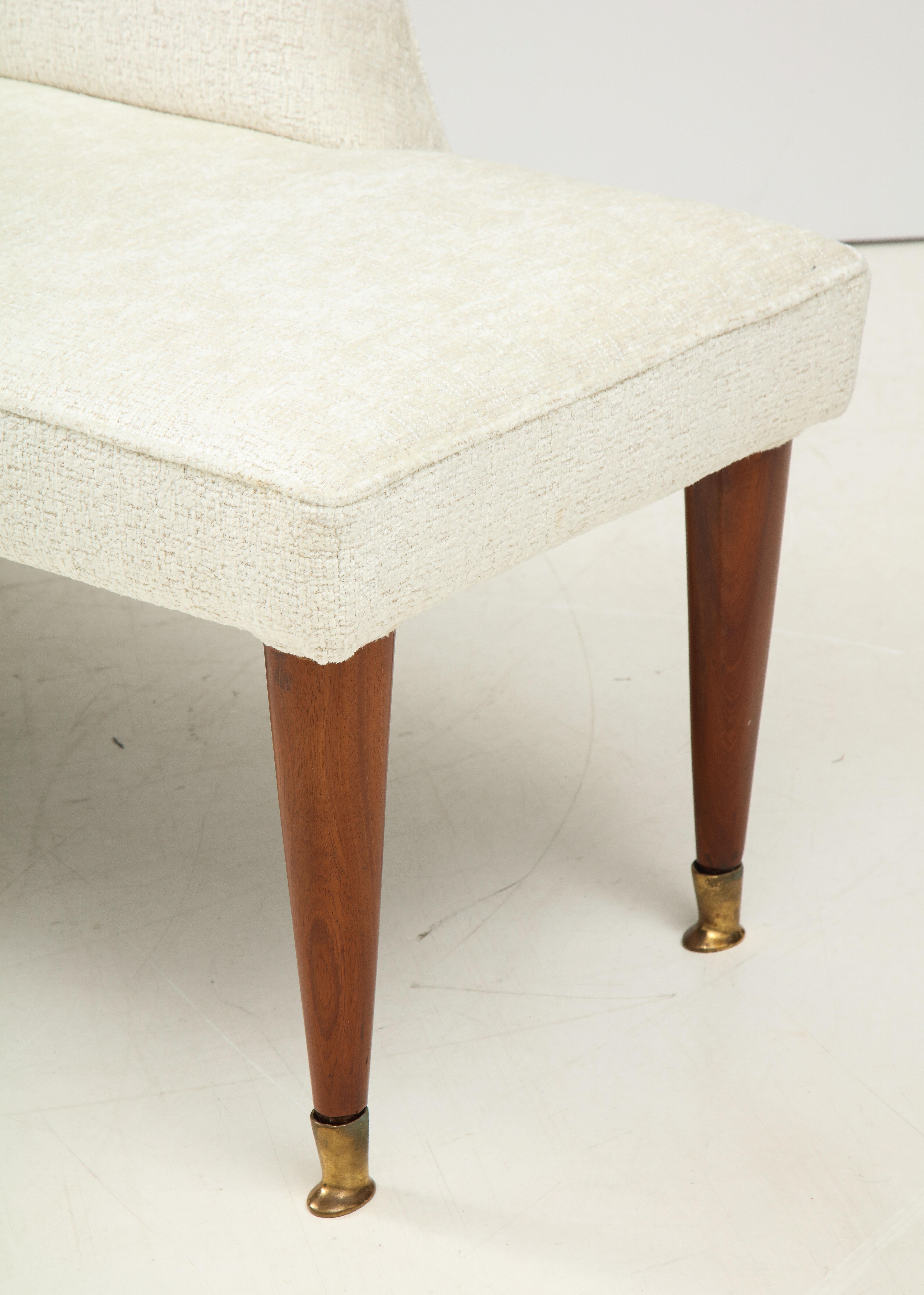 boucle bench with back