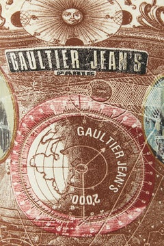 Long jersey printed dress with black knit sleeve GAULTIER JEANS