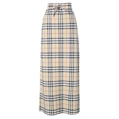 Long jersey skirt with tartan print Burberry