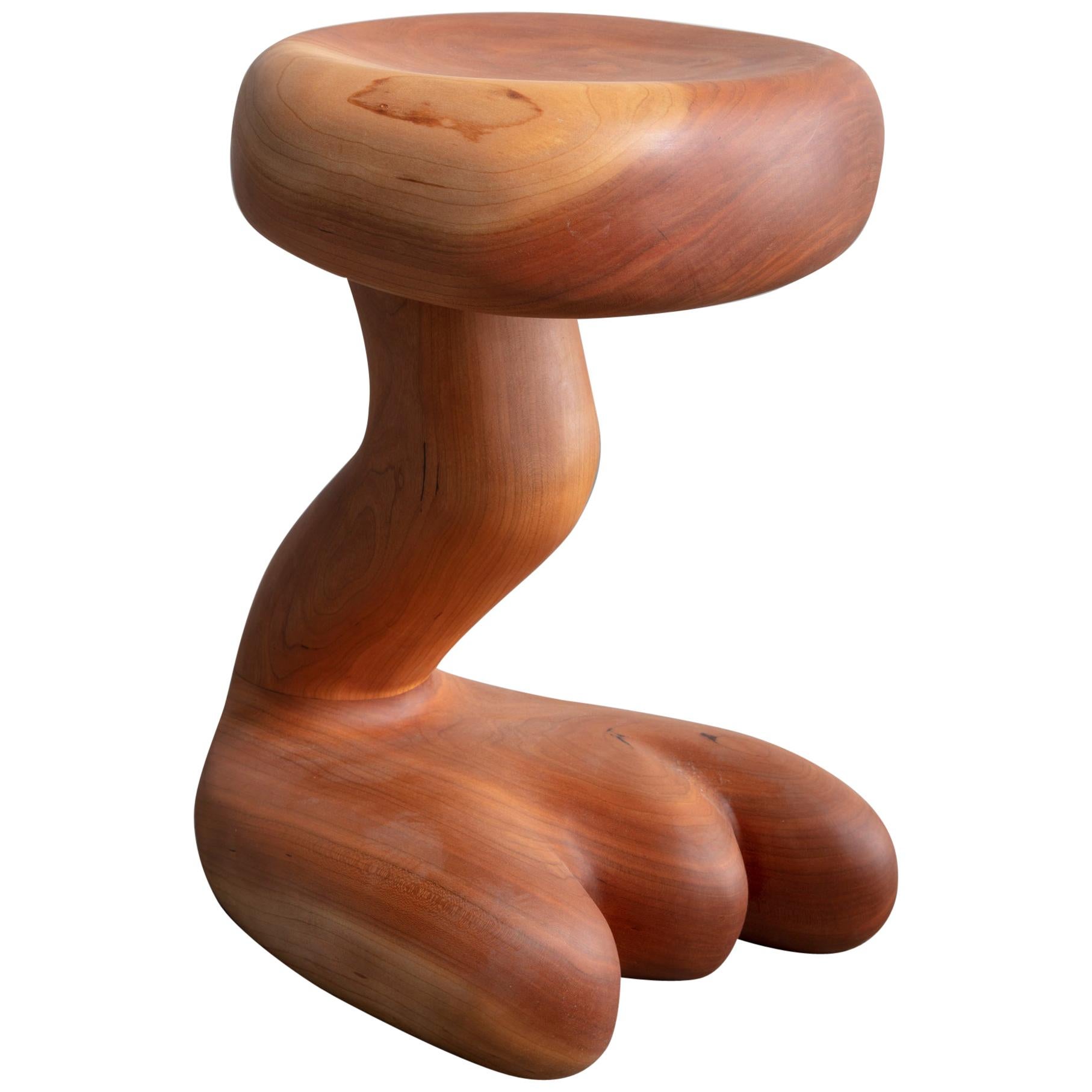 "Long John Silver" Stool in Mahogany by The Haas Brothers, 2016