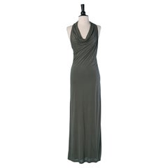 Long kaki sleeveless jersey dress HELMUT Long kaki sleeveless jersey dress HELMUT