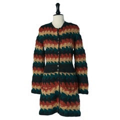 Long cardigan en maille LANVIN Circa 1970's