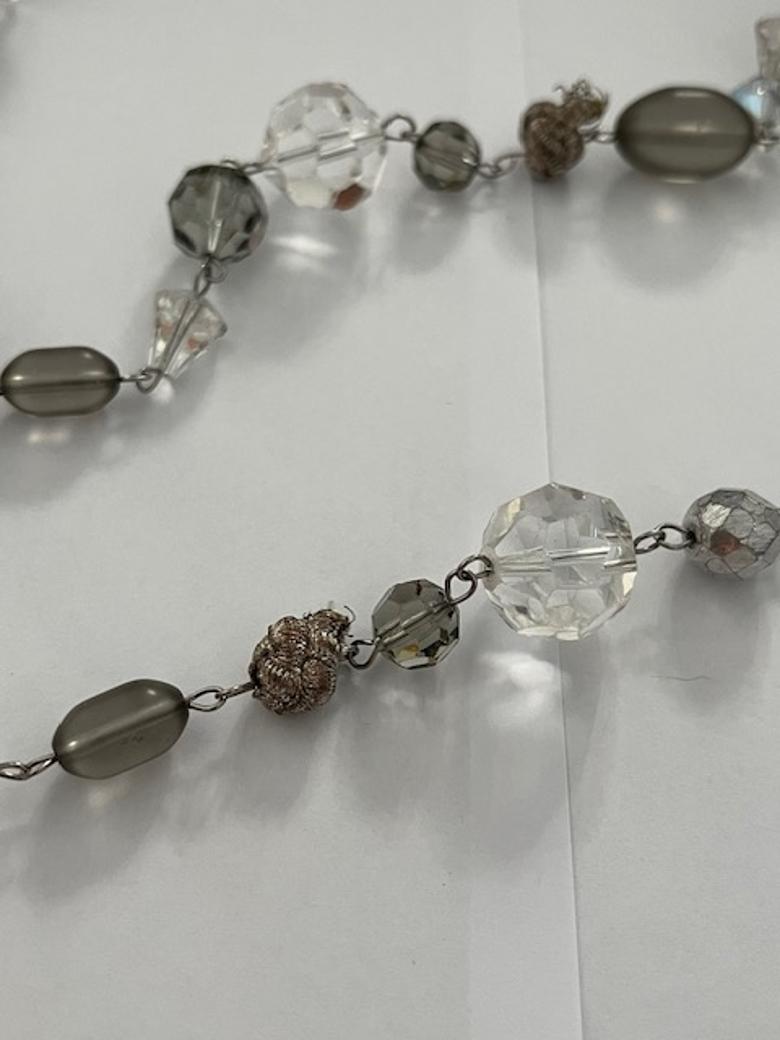 Collana lunga con perline in argento A. Silver di Daniel Swarovski In condizioni discrete in vendita a PARIS, FR