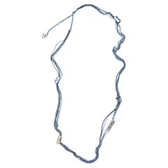 Long collier à chaînes superposées Snake Silver Star of David Coin 3-Leaf Clover