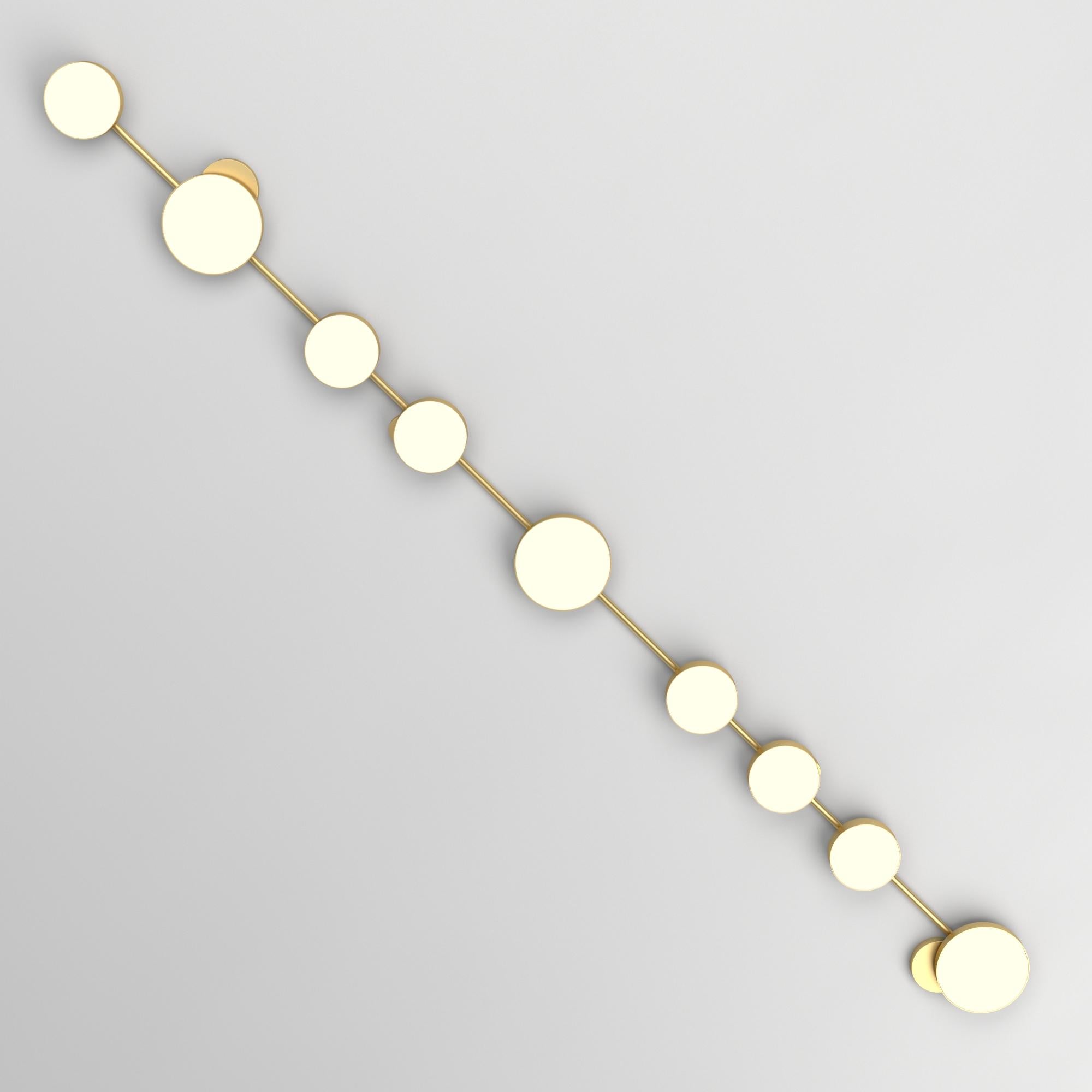 Post-Modern Long Line, 9 Circles, Ceiling Light by Atelier Areti For Sale