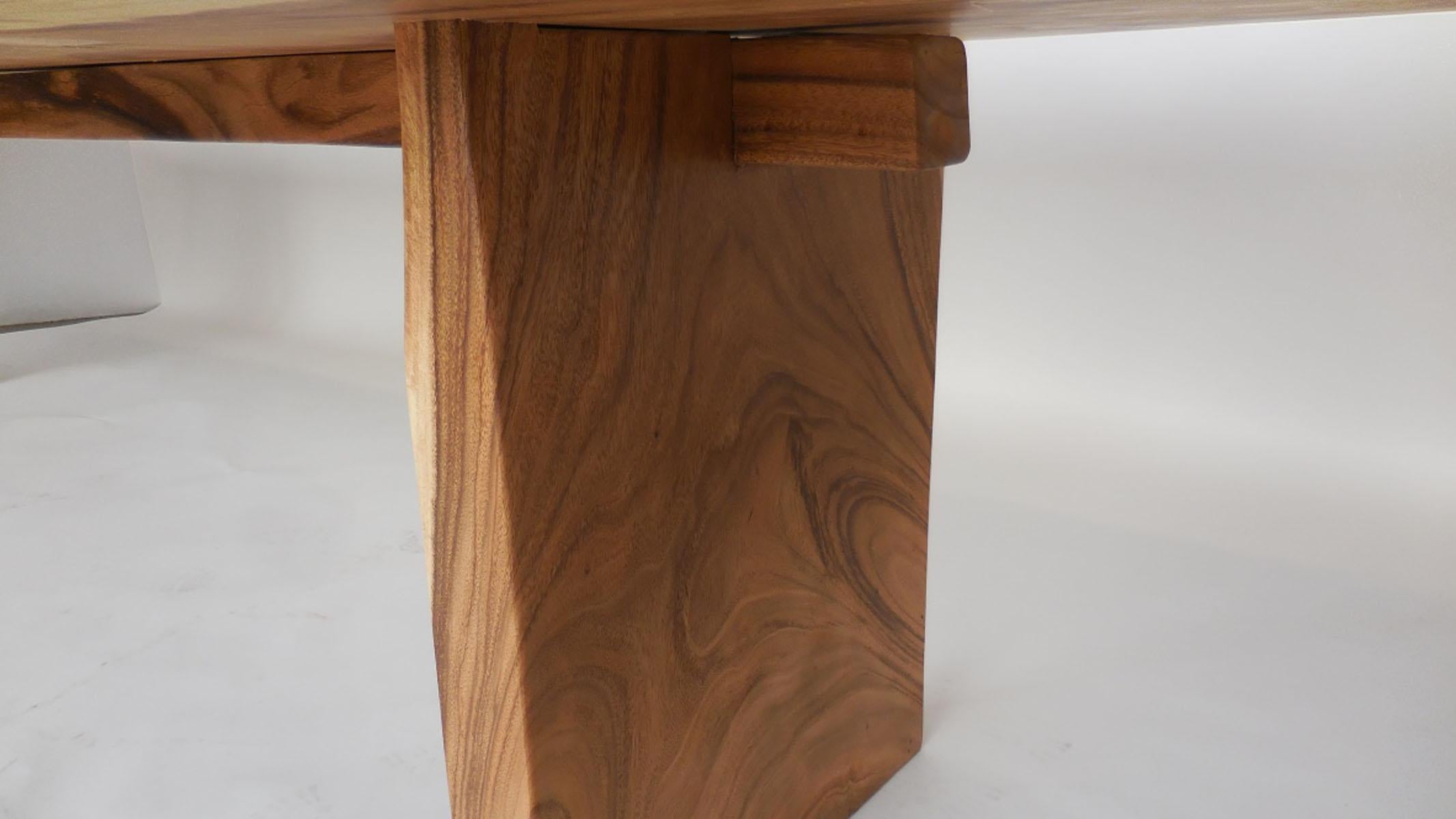 Wood Long Live Edge Organic Modern Albezia Table