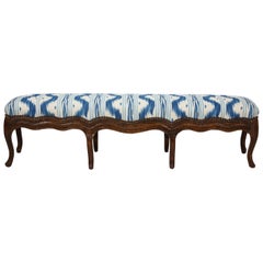 Long Louis XV Walnut Bench