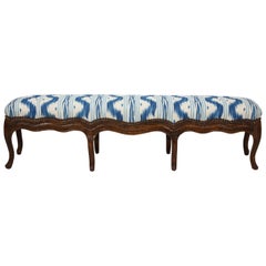 Long Louis XV Walnut Bench