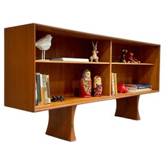 Long + Low Mid Century MODERN Danish ROSEWOOD BOOKCASE / credenza, c. 1960's