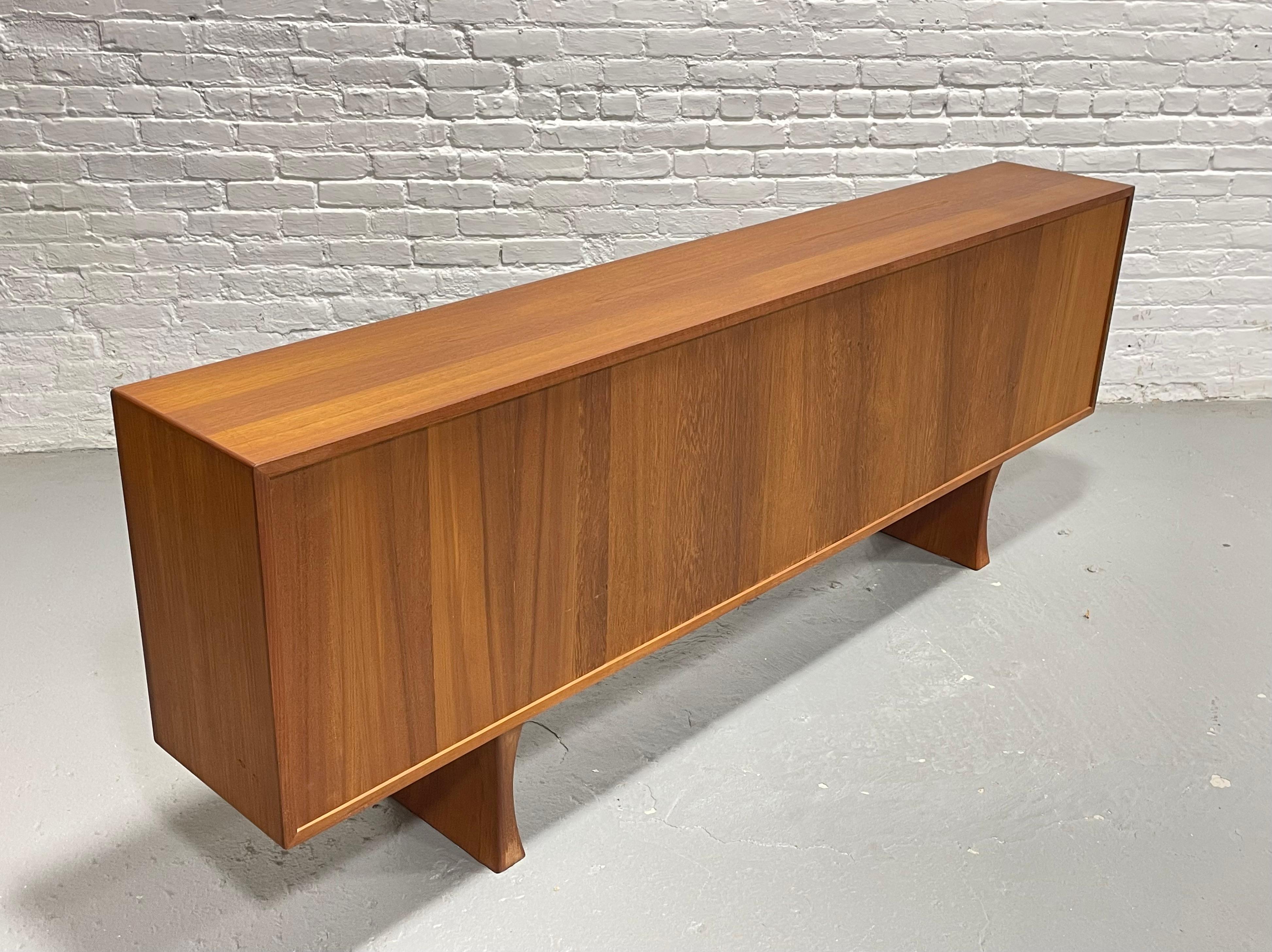 Long + Low Mid Century MODERN Danish TEAK BOOKCASE / Credenza 10