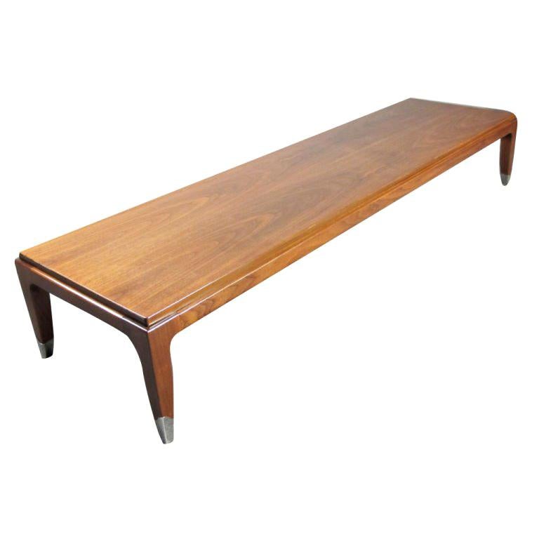 Long, Low Saber Leg Coffee Table For Sale
