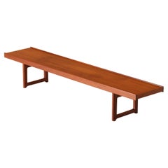 Long Low Teak Bench "Krobo" by Torbjörn Afdal for Bruksbo, 1960s