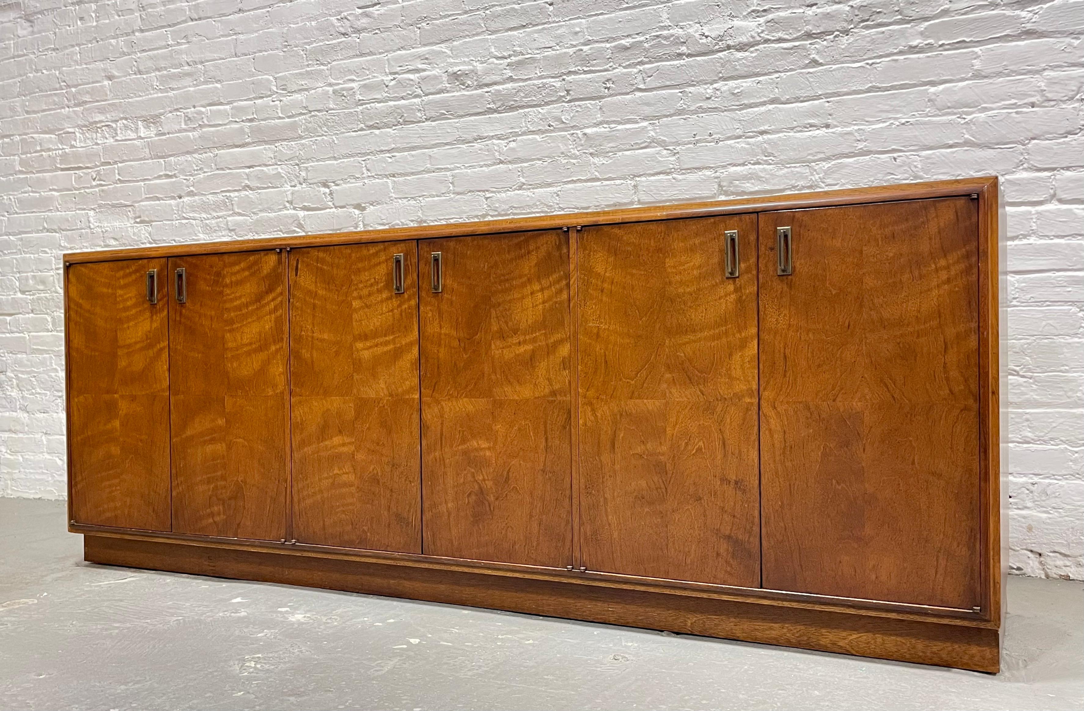 LONG + MAGNIFICENT Mid Century Modern Walnut CREDENZA / Media Stand / Sideboard  For Sale 5