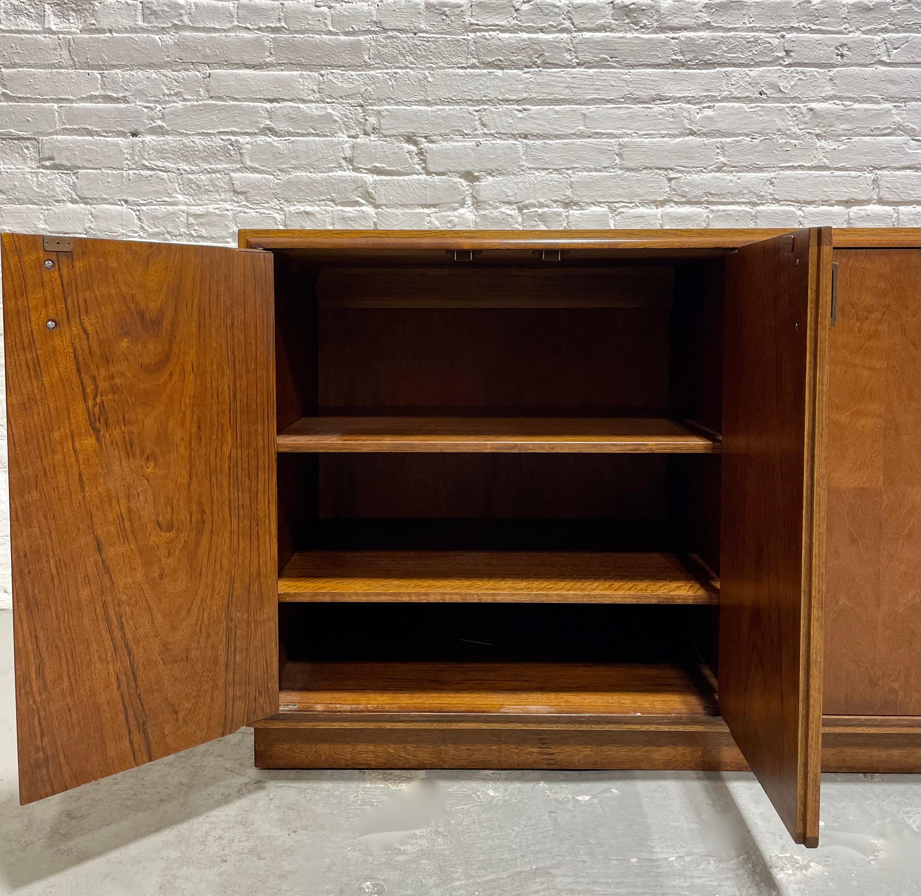 LONG + MAGNIFICENT Mid Century Modern Walnut CREDENZA / Media Stand / Sideboard  For Sale 2