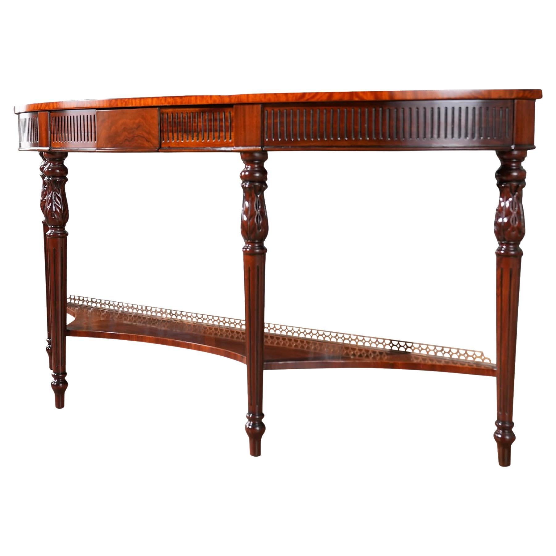 Long Mahogany Console