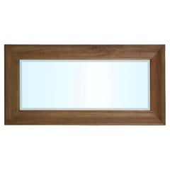 Specchio da parete lungo in legno di mogano