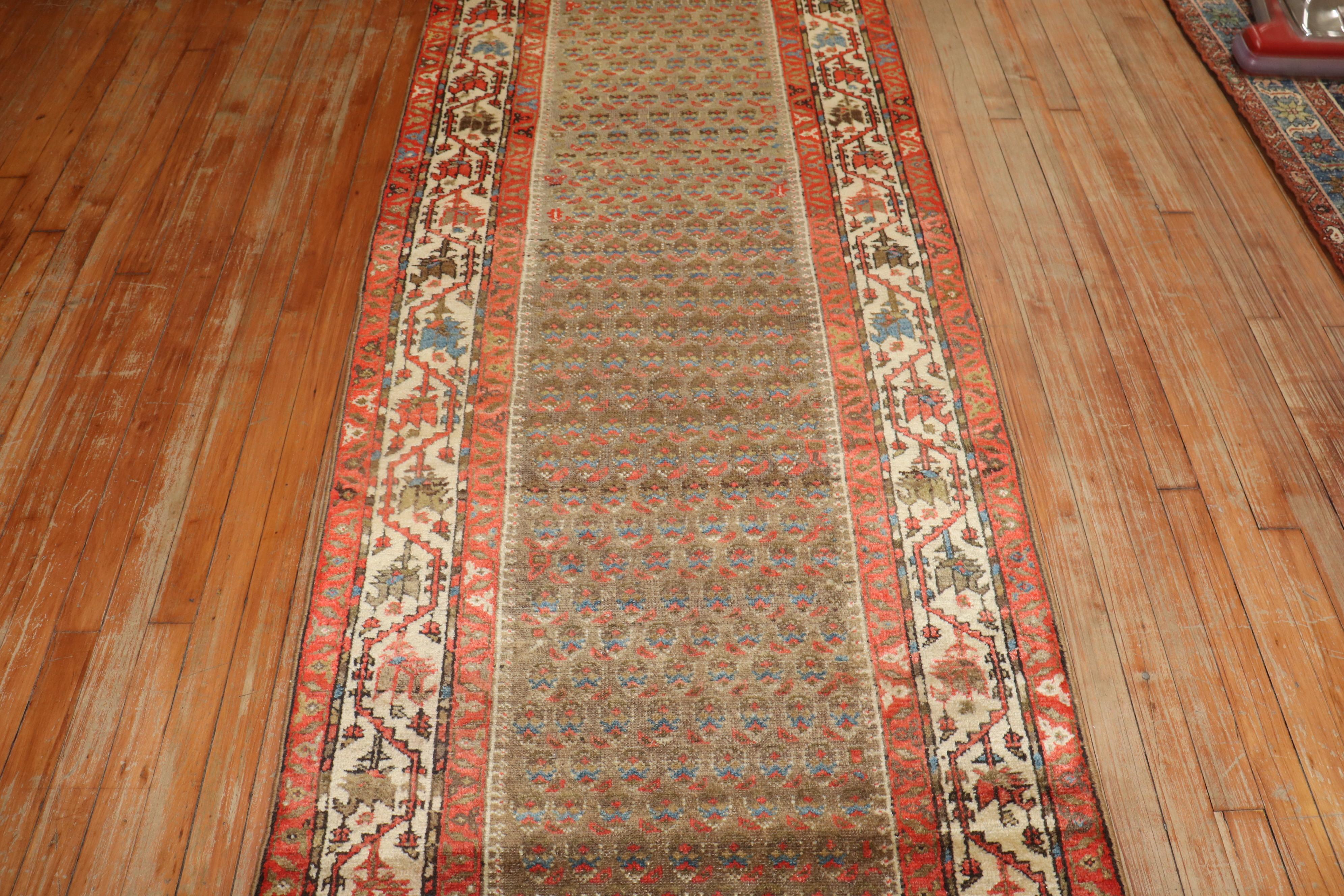 Wool Long Malayer Antique Persian Runner For Sale