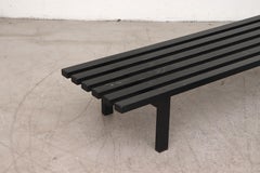 Long Martin Visser Style Enameled Metal Slat Benches