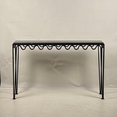 Long Méandre Bronze and Nero Marquina Console by Design Frères