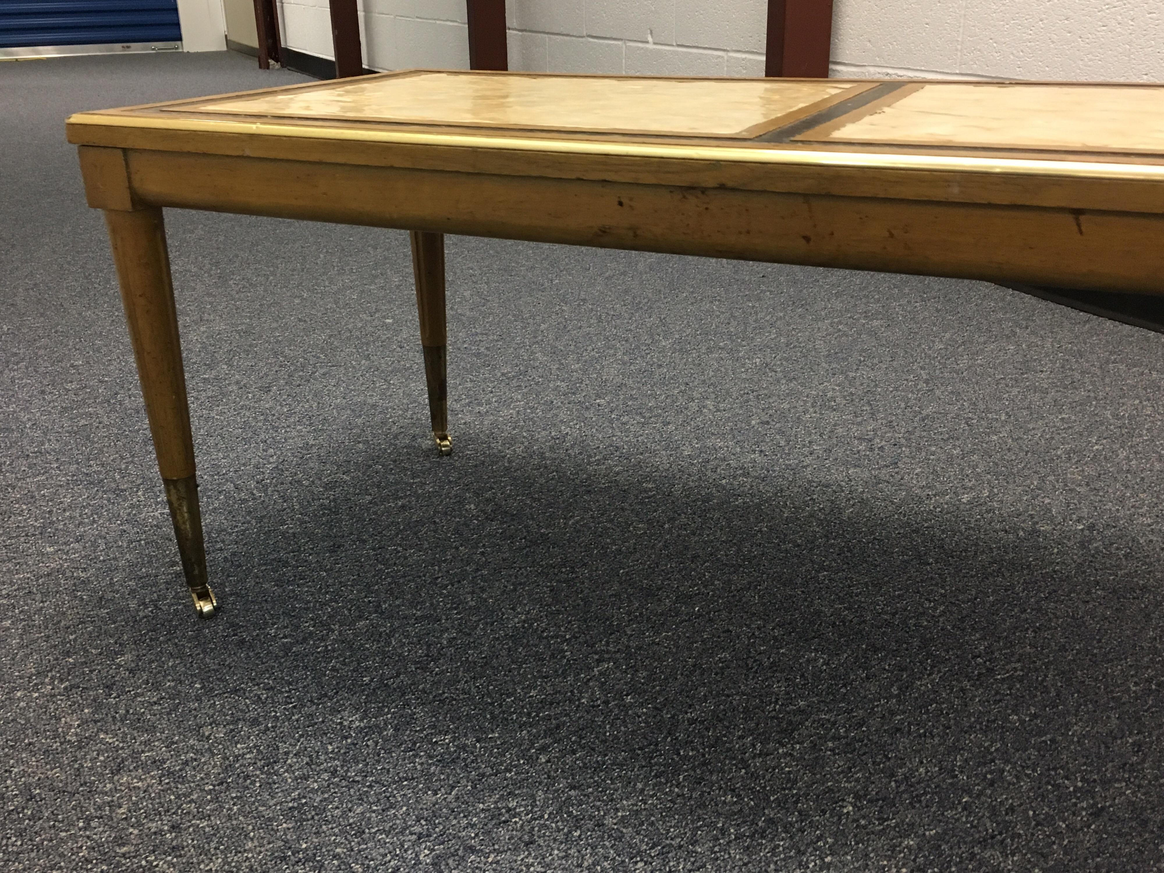 20th Century Long Midcentury Capiz Shell Top Coffee Table