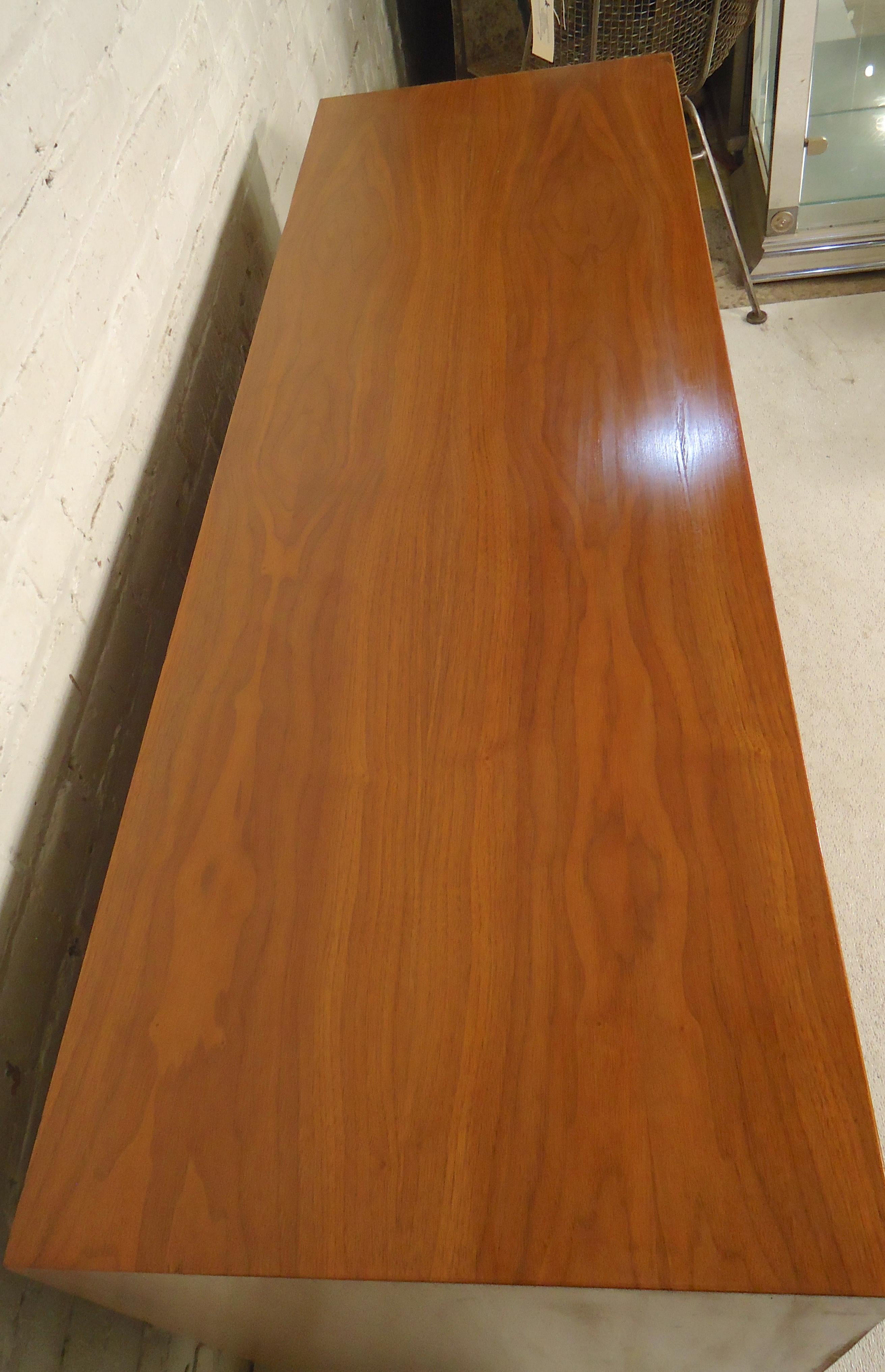 Wood Long Midcentury Dresser