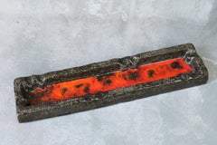 Posacenere lungo in lava grassa o Vide-Poche di Jan Van Erpe, metà secolo, moderno