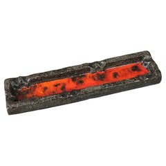 Long Mid-Century Modern Fat Lava Ashtray or Vide-Poche by Jan Van Erp
