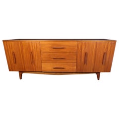 Long Mid-Century Modern Walnut Server