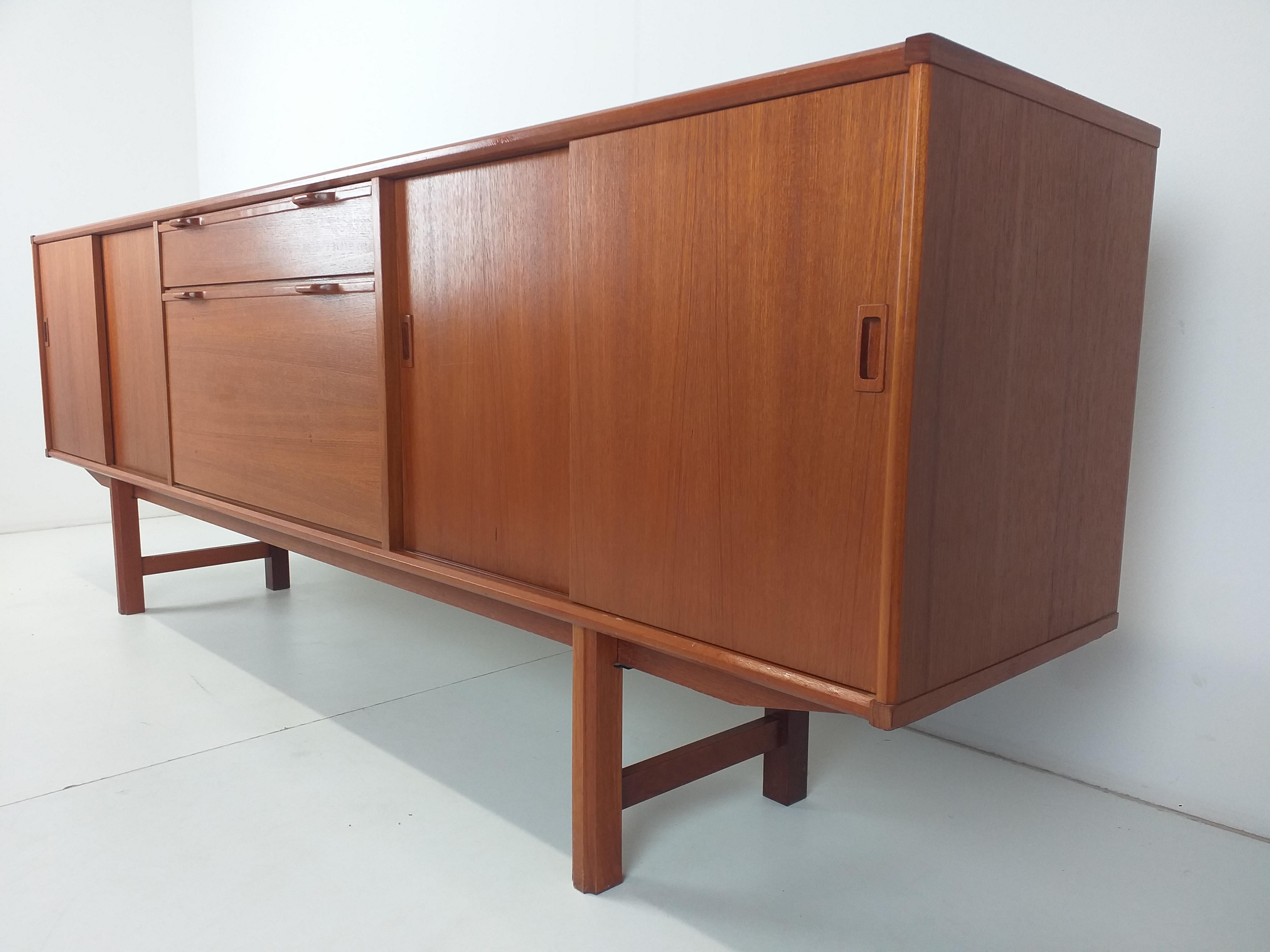 Wood Long Midcentury Sideboard Fristho, 1960s For Sale
