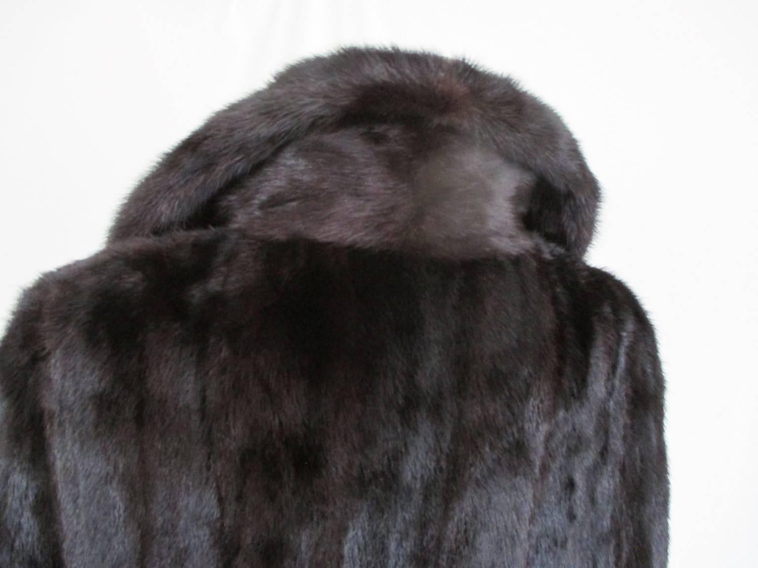 Women's or Men's long mink fur cape