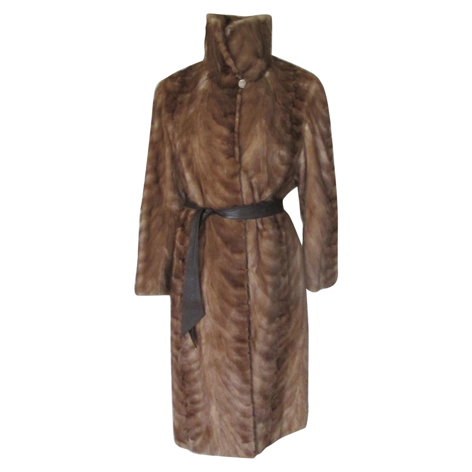  Long Mink Fur Coat