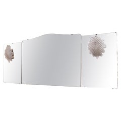 Miroir long avec espace pour appliques, Art Déco, France, 1920