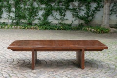 Long Modern Coffee Table in Pressed Bamboo, Minimalist Design, India