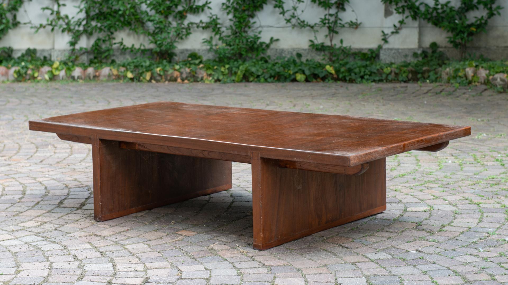 Pressed Long Modern Coffee Table For Sale