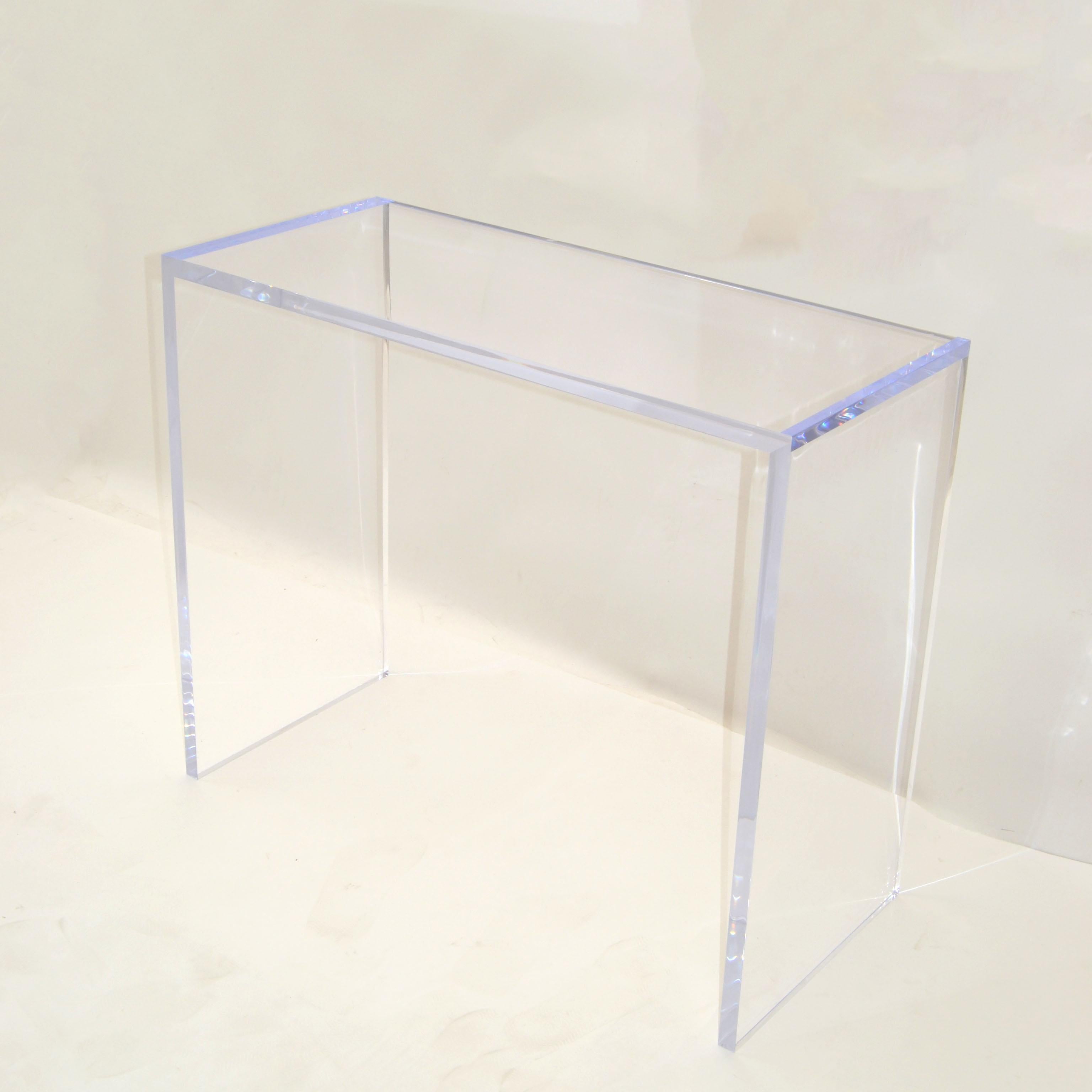 clear acrylic vanity table