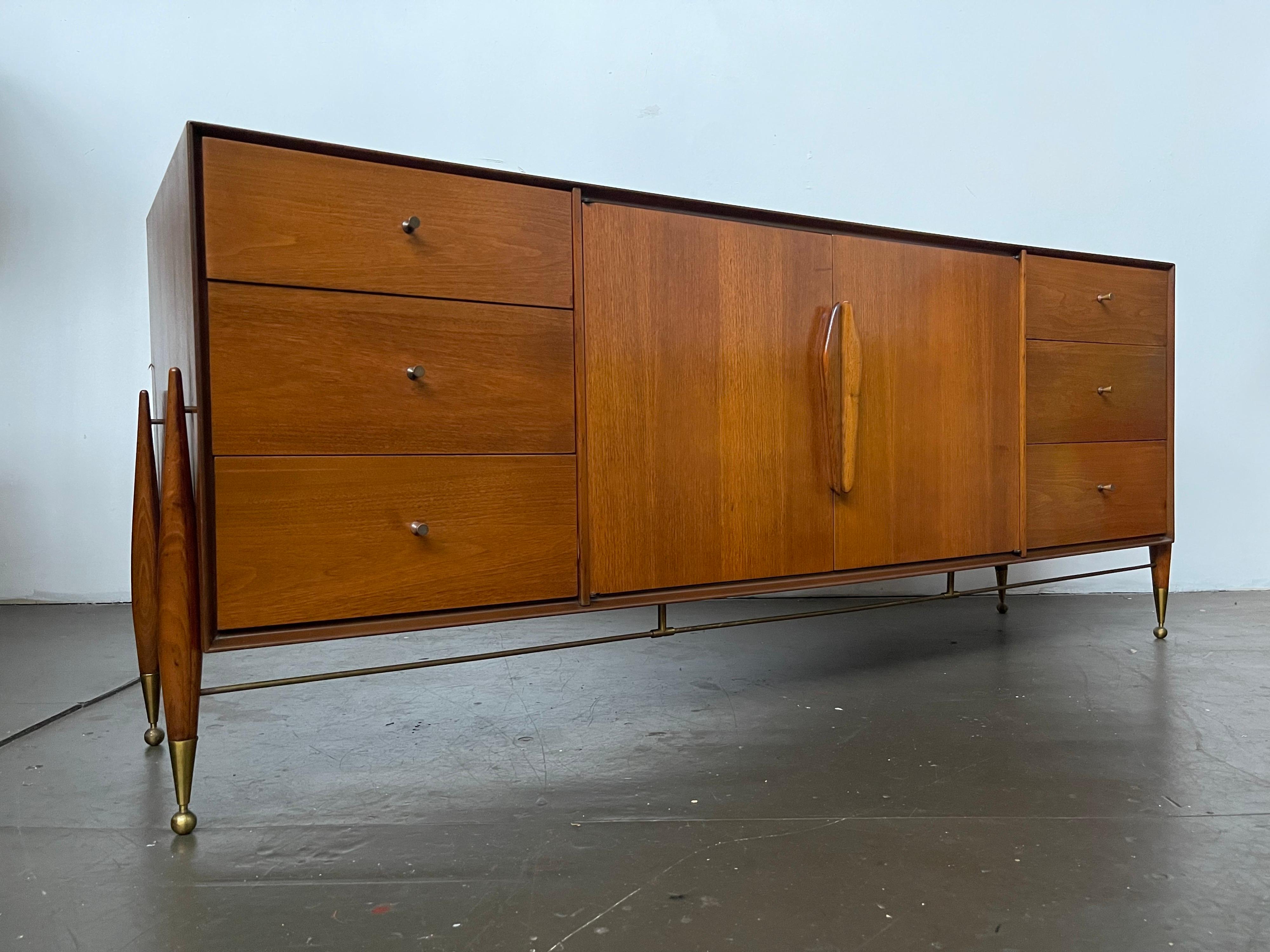 Long Dresser or Credenza by Specialty Woodcraft, 1957 For Sale 3