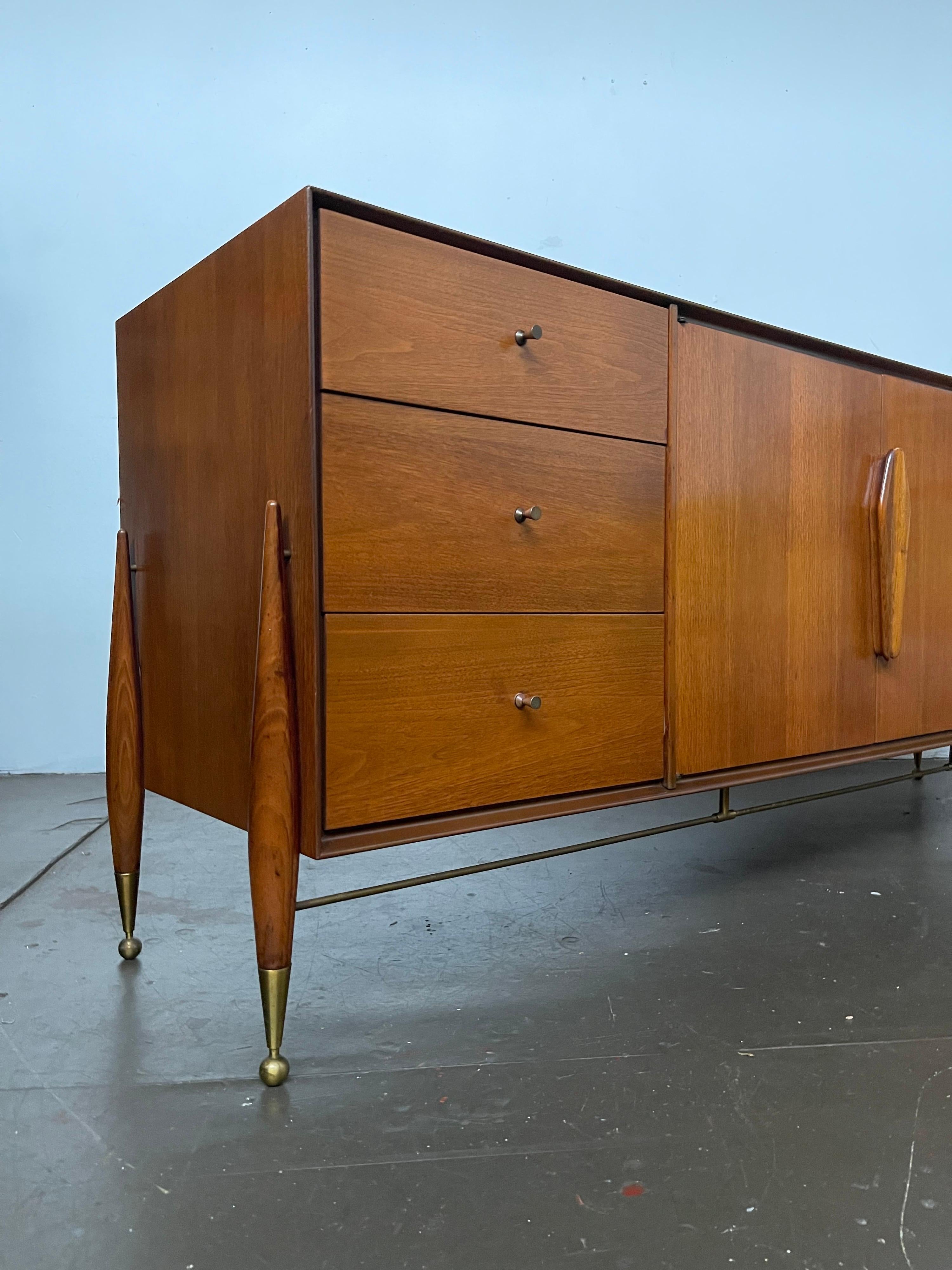 Long Dresser or Credenza by Specialty Woodcraft, 1957 For Sale 4