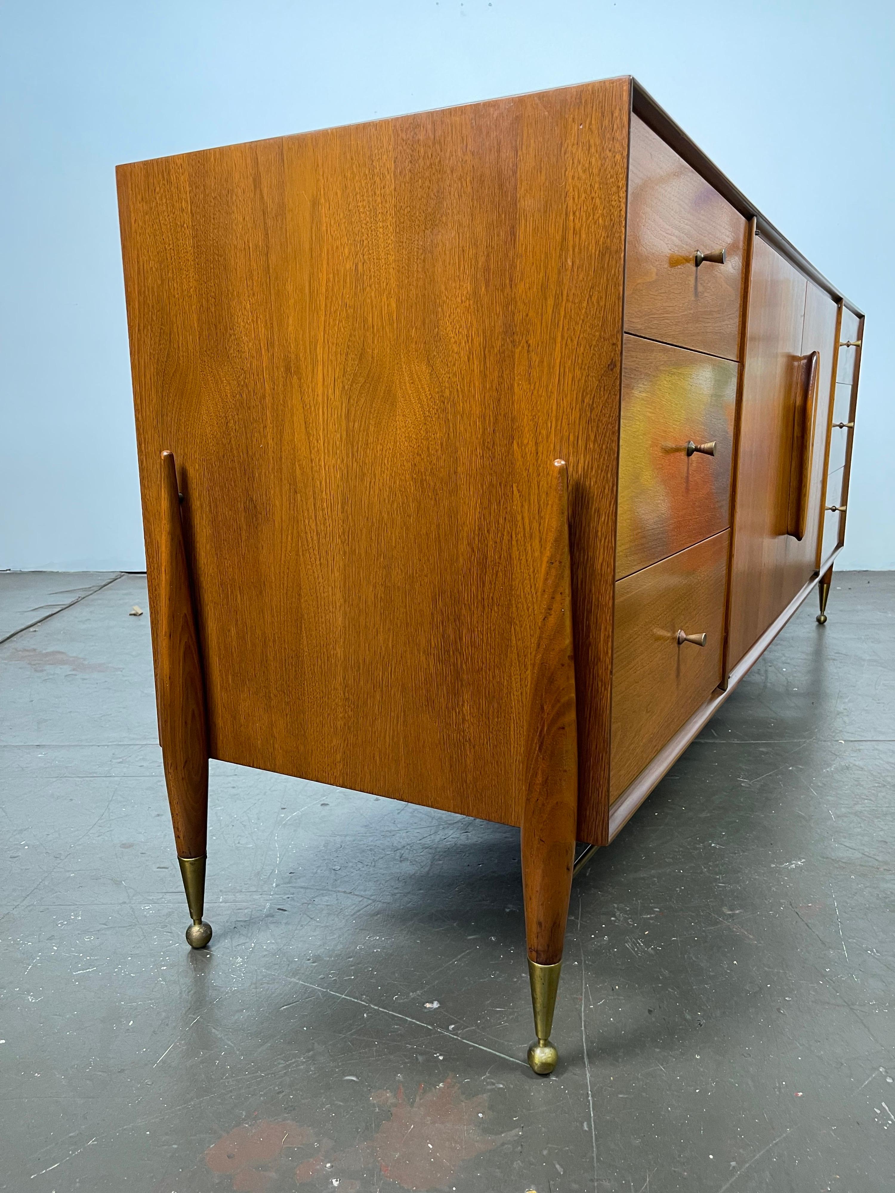 Long Dresser or Credenza by Specialty Woodcraft, 1957 For Sale 8