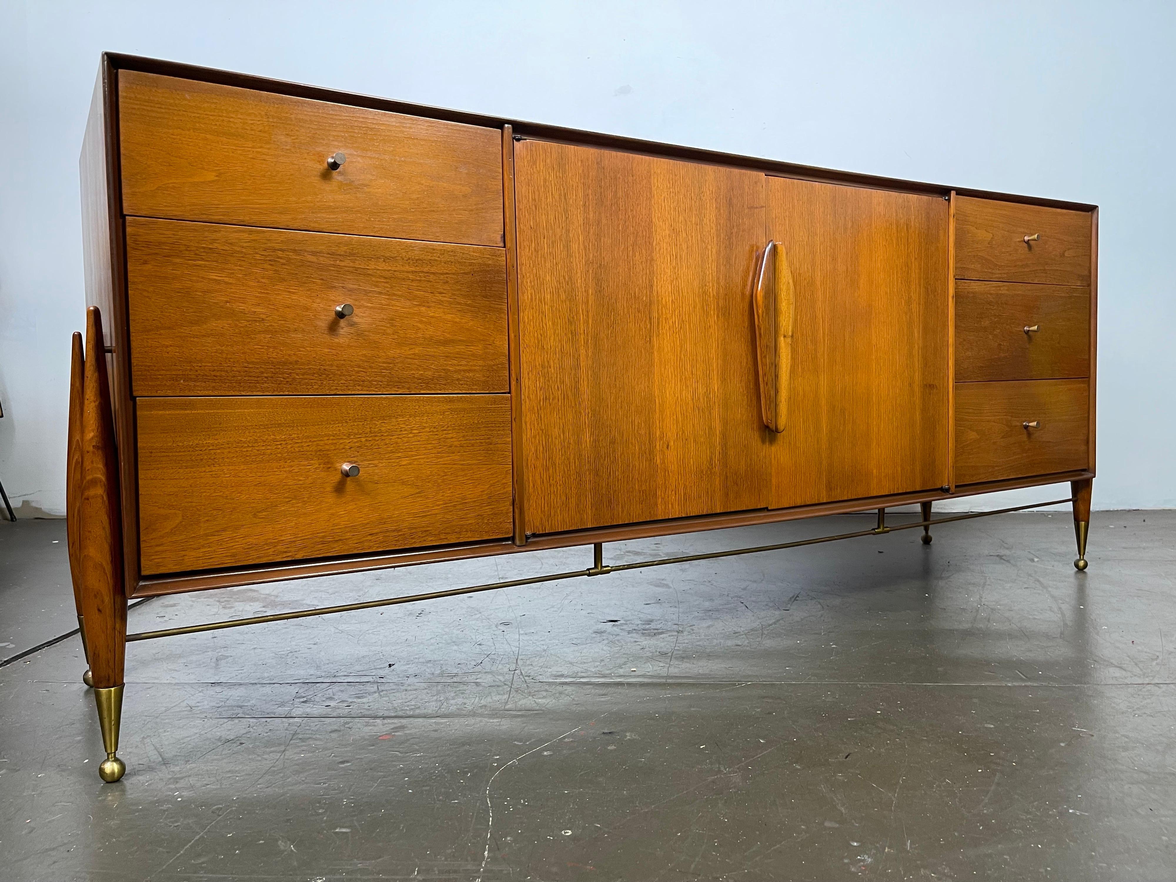 Long Dresser or Credenza by Specialty Woodcraft, 1957 For Sale 10
