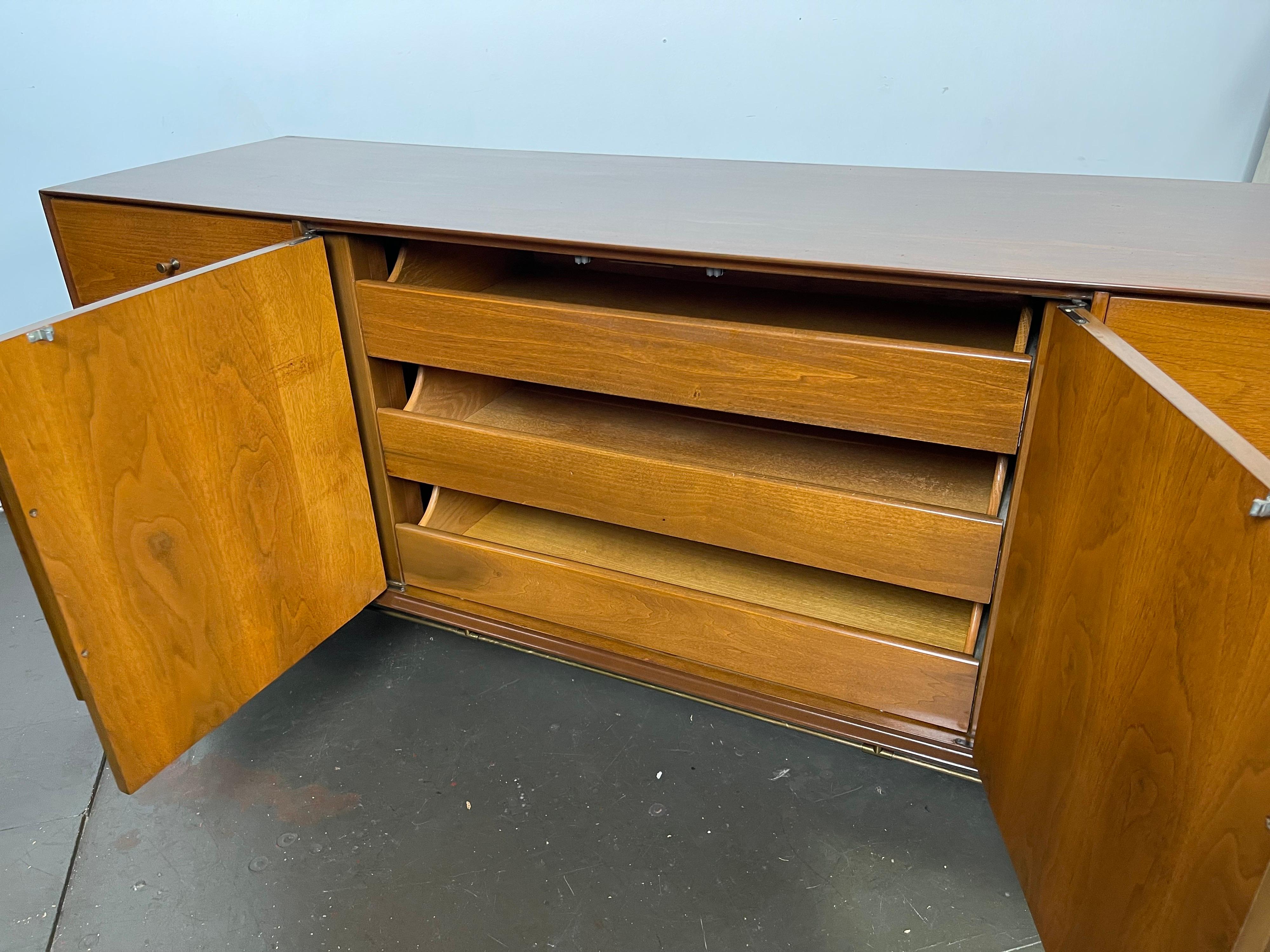 Brass Long Dresser or Credenza by Specialty Woodcraft, 1957 For Sale