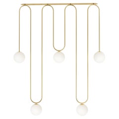 Long Motive Brass Ceiling Light by Atelier Areti