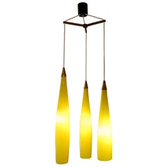 Long Murano Glass Pendant Light by Gino Vistosi for Vistosi