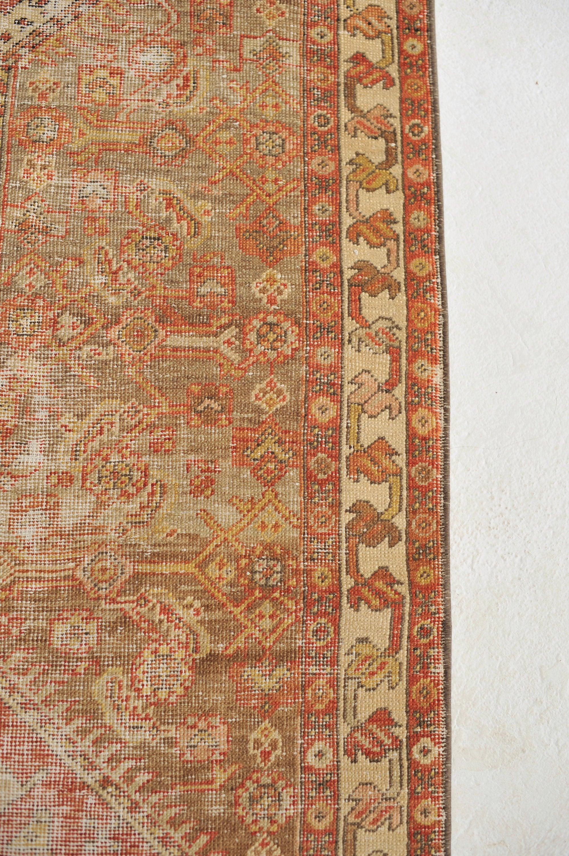 Long Muted Distressed Tribal Antique Rug In Good Condition For Sale In Milwaukee, WI